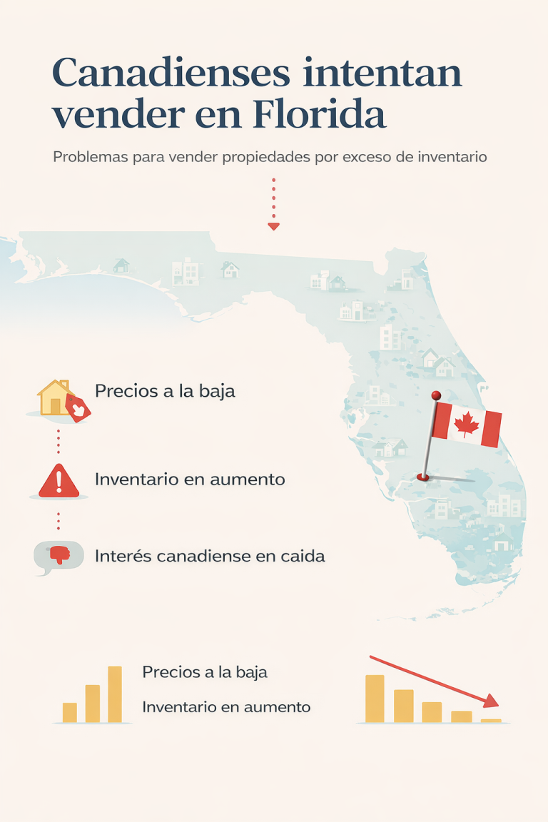 Canadienses buscan salir de Florida, pero vender se ha vuelto más difícil